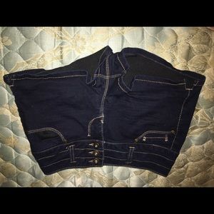 Dark blue stretchy shorts